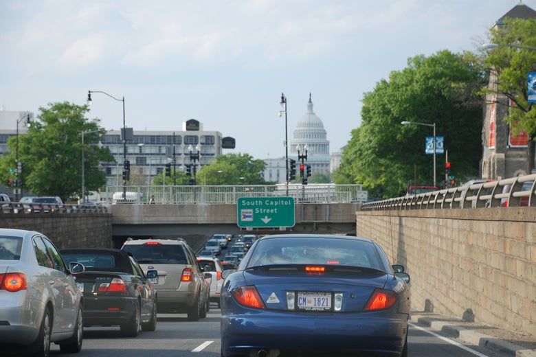 Traffic on North Capitol Street in Washington, D.C.